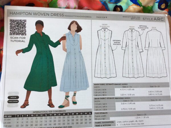 STYLE ARC HAMPTON WOVEN DRESS  10-22