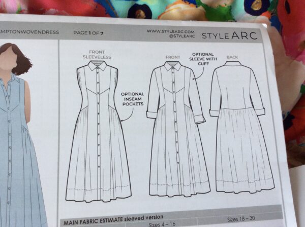 STYLE ARC HAMPTON WOVEN DRESS  10-22 - Image 4