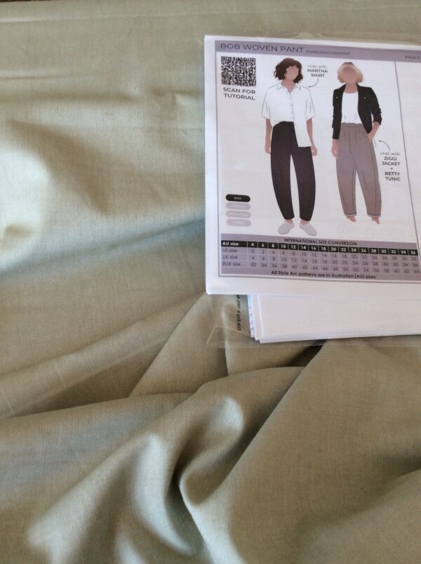 COTTON CHAMBRAY  SAGE - Image 3