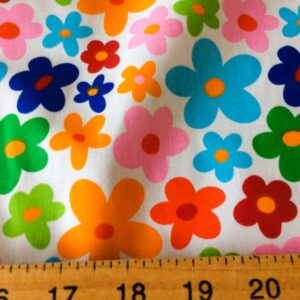 POLYCOTTON  FLOWER POWER MULTI