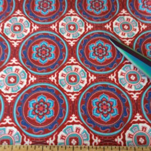 TILE DESIGN  BURGUNDY & BLUE