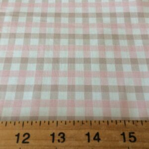 GINGHAM   PINK BEIGE & WHITE